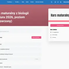 Kurs maturalny z biologii: 51 zagadnień, 295 tematów, 39 quizów.