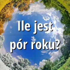 Cztery pory roku w Polsce: wiosna, lato, jesień, zima. Obraz przedstawia cykl zmian przyrody.