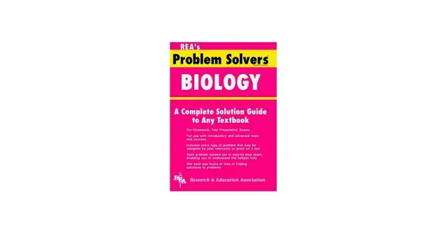 Zbiory zadań z biologii "Problem Solvers" od REA. Kompletny przewodnik z rozwiązaniami do każdego podręcznika, idealny do nauki i przygotowania do egzaminów.